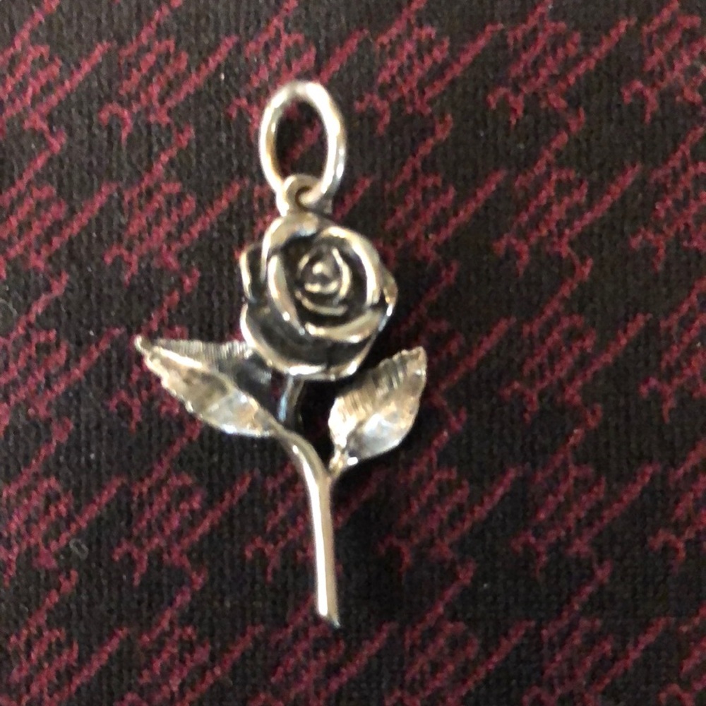 James Avery silver rose charm